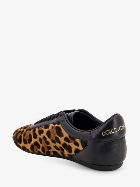 Ponyskin sneakers with metal DG logo
