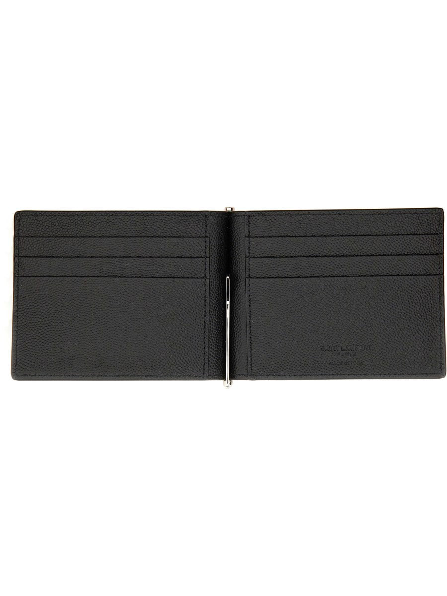 Saint Laurent PORTACARTE CON CLIP PER BANCONOTE