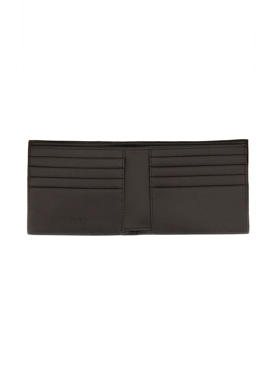 Bottega Veneta Portafoglio Bi-Fold Con Motivo Intrecciato