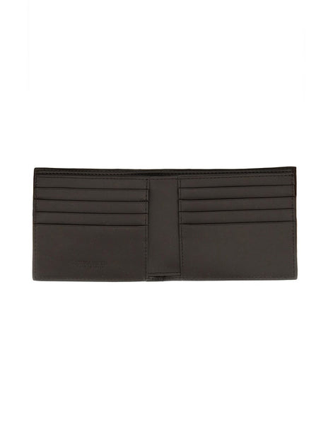 Bottega Veneta Portafoglio Bi-Fold Con Motivo Intrecciato