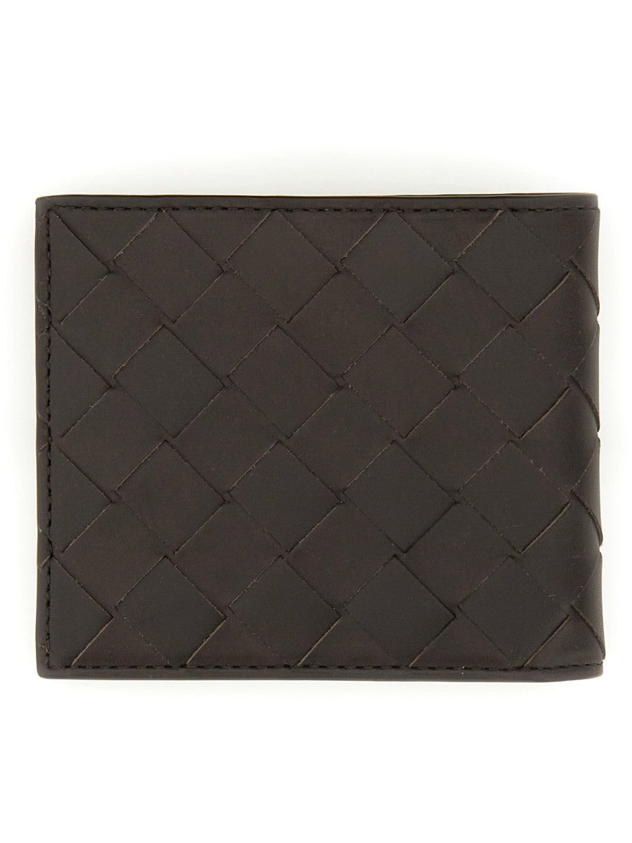 Bottega Veneta Portafoglio Bi-Fold Con Motivo Intrecciato