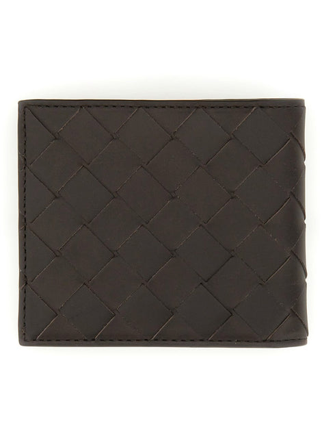 Bottega Veneta Portafoglio Bi-Fold Con Motivo Intrecciato