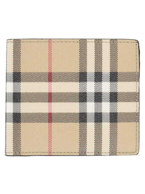 Portafoglio Bifold con Stampa "Check"