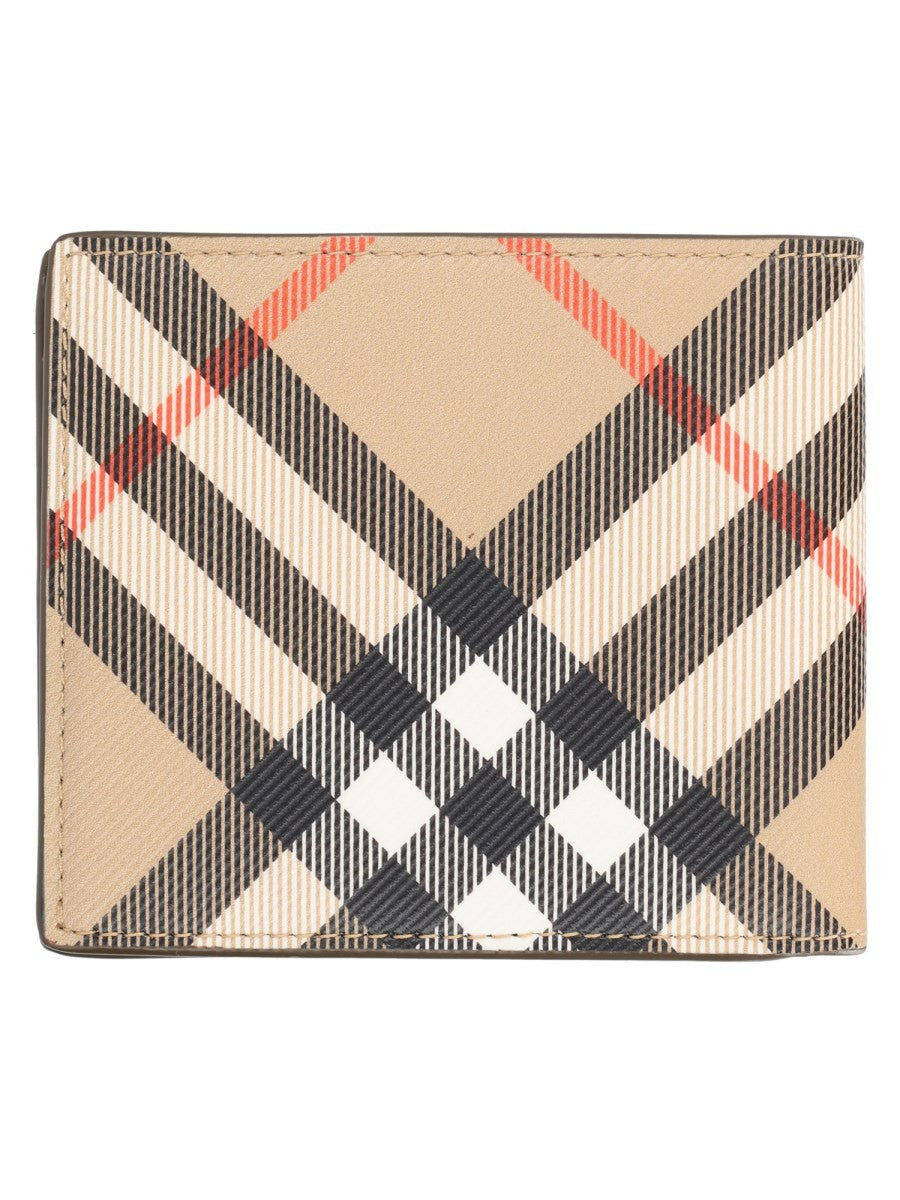 Burberry Portafoglio Bifold Con Stampa Check