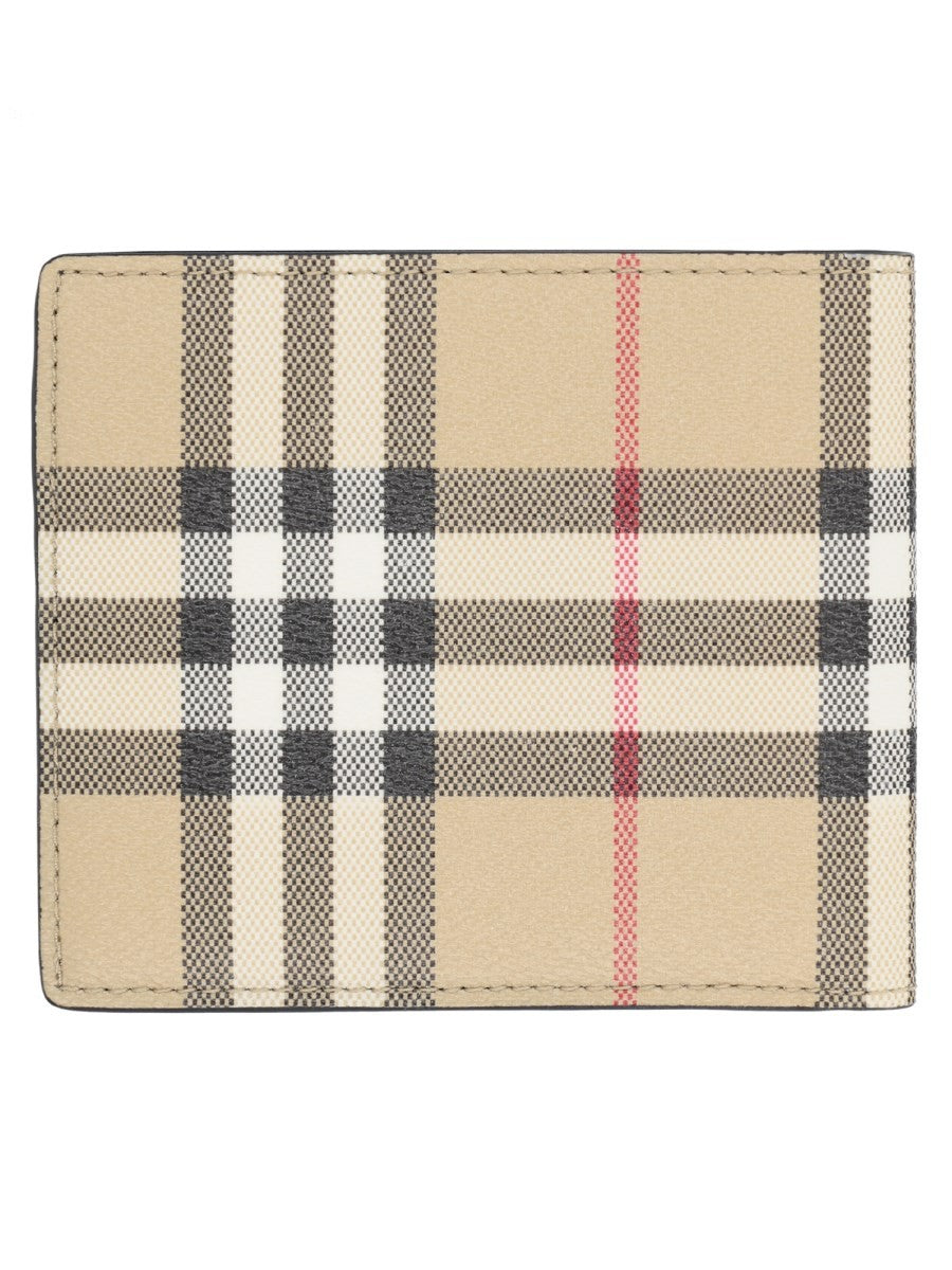 Burberry Portafoglio Bifold con Stampa 