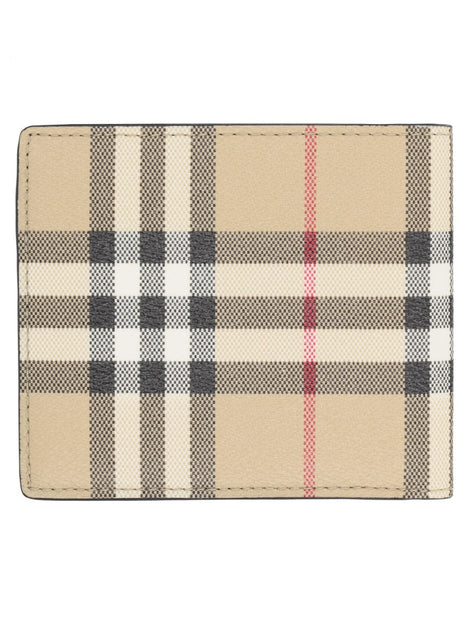 Burberry Portafoglio Bifold con Stampa "Check"