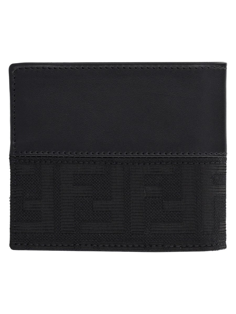 Fendi Portafoglio Bifold FF con Fascia in Jacquard