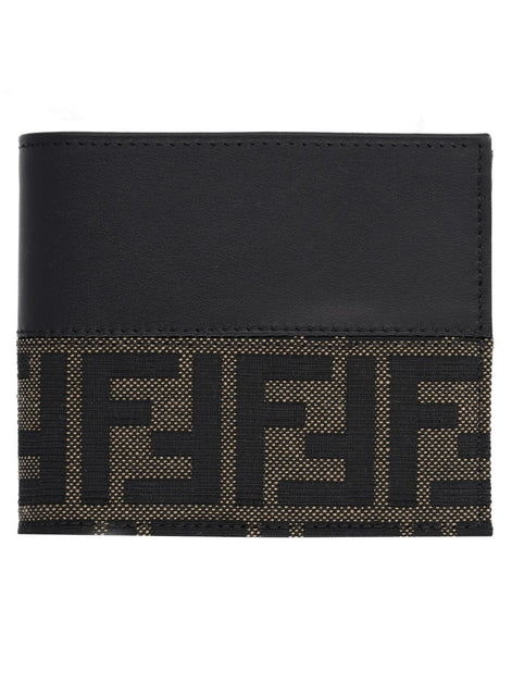 Portafoglio Bifold FF con Fascia in Jacquard