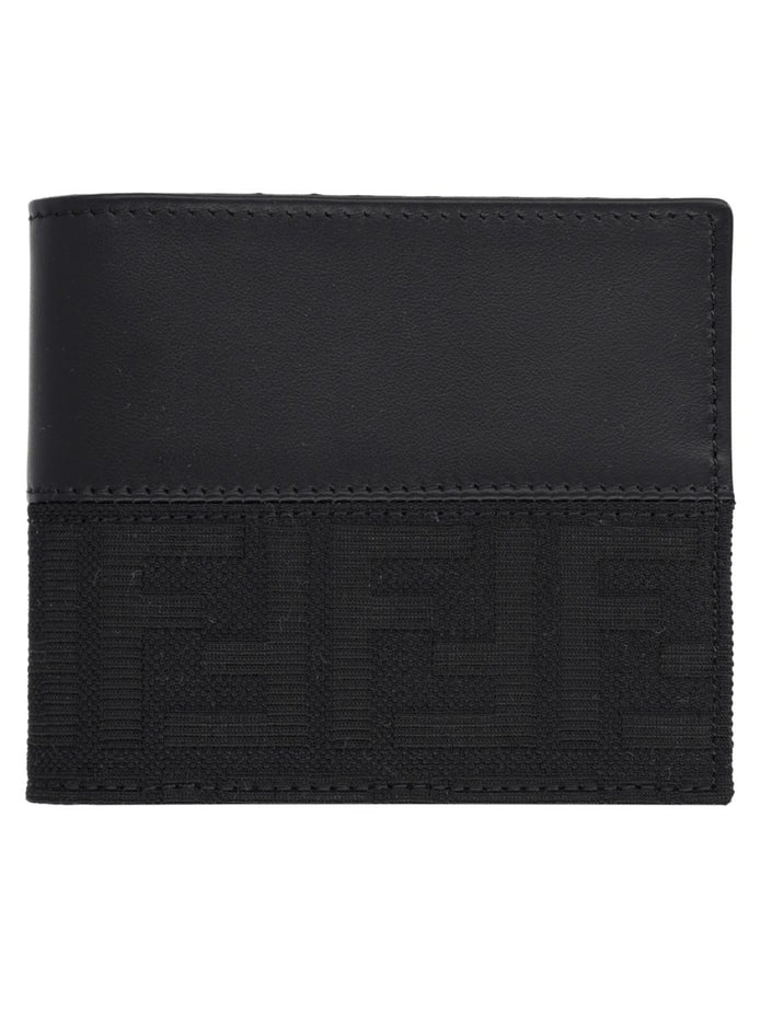 Portafoglio Bifold FF con Fascia in Jacquard