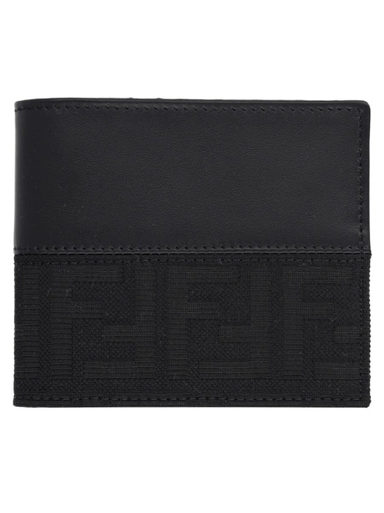 Portafoglio Bifold FF con Fascia in Jacquard
