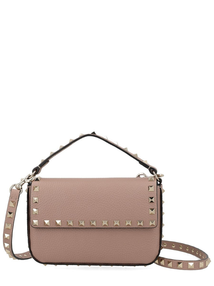 POUCH ROCKSTUD IN VITELLO GRANATO