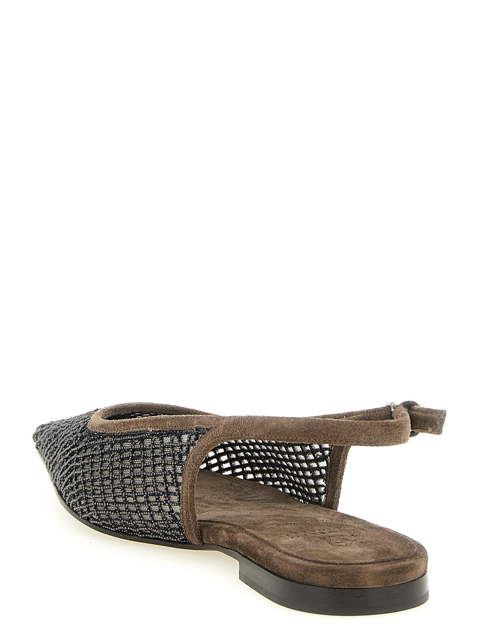 'Precious Net Embroidery' slingback