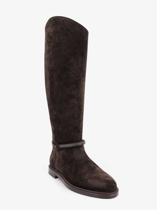Precious Strap Suede Boots