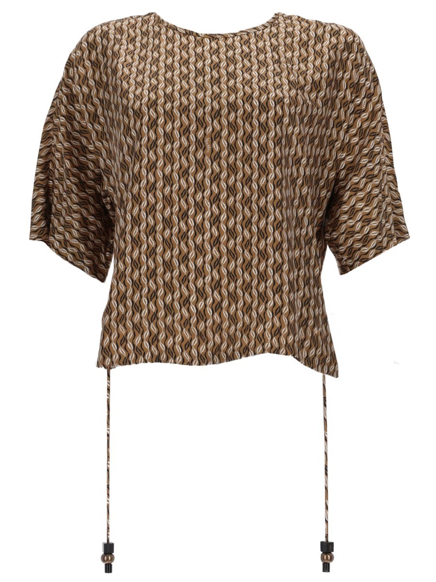 PRINTED SILK BLOUSE
