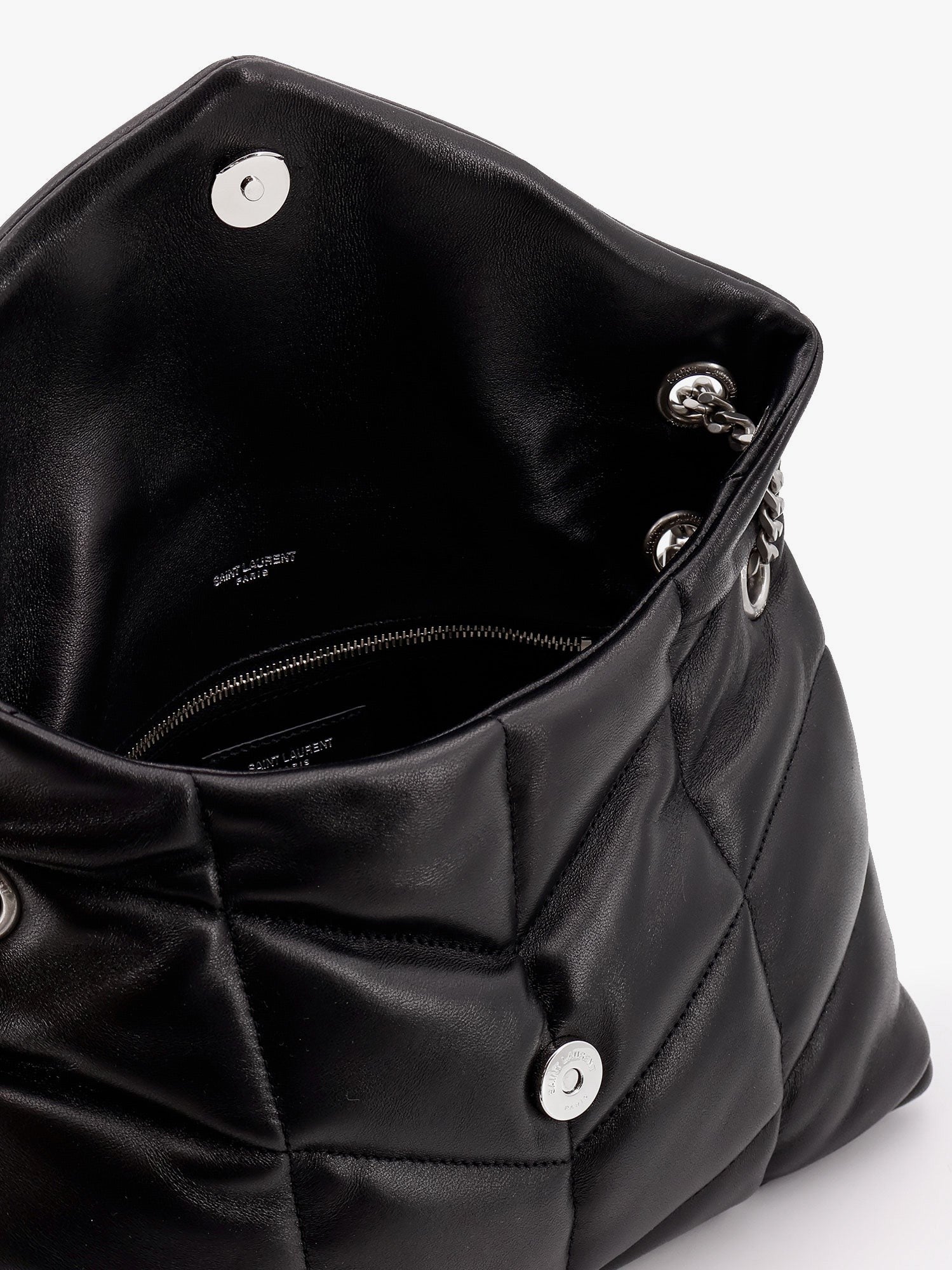 Saint Laurent Puffer matelassé leather crossbody bag