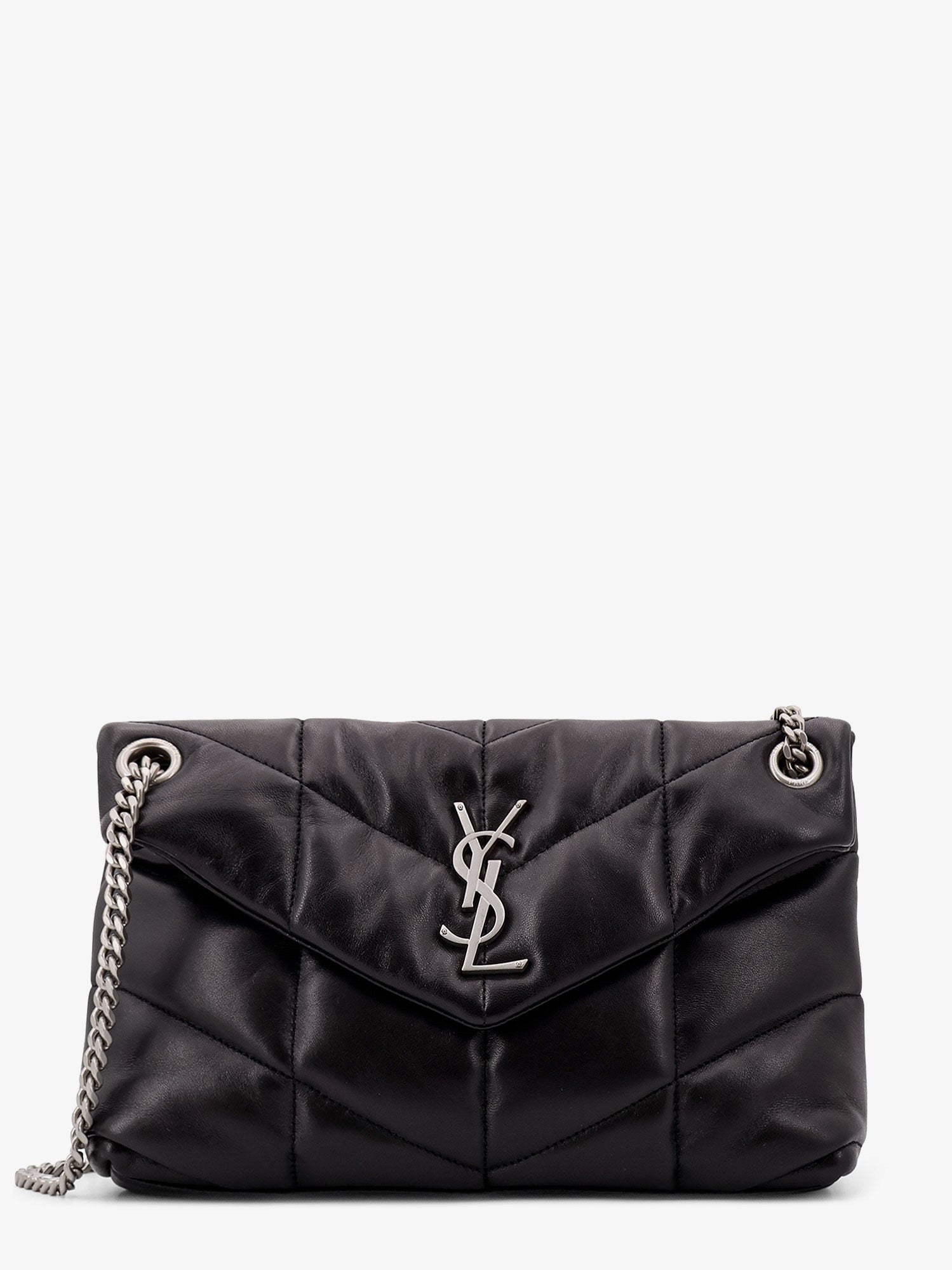 Puffer matelassé leather crossbody bag