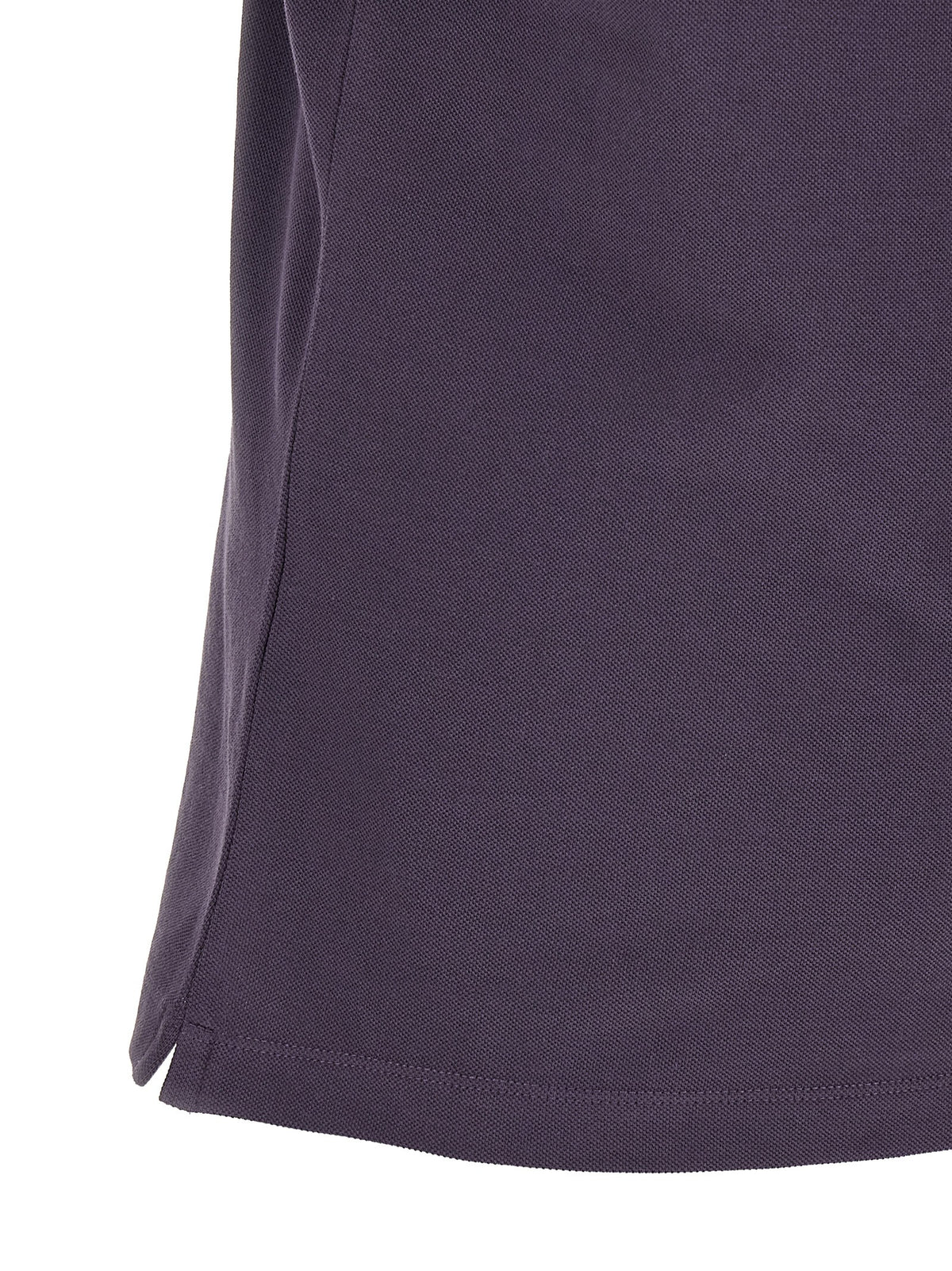 Brunello Cucinelli Purple logo embroidery polo shirt