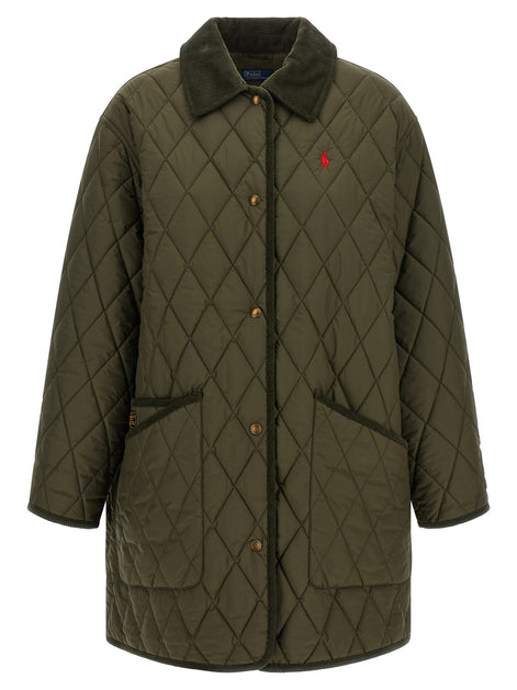 Quilted Padded Jacket With Embroidery