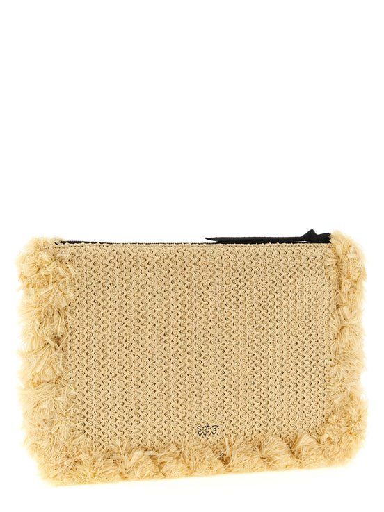 Raffia clutch