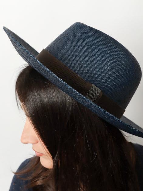 Brunello Cucinelli Raffia Fedora hat with Monili detail