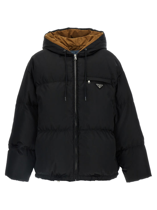 Re-Nylon maxi down jacket