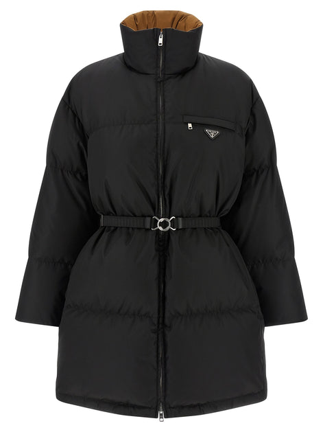 Re-Nylon maxi down jacket