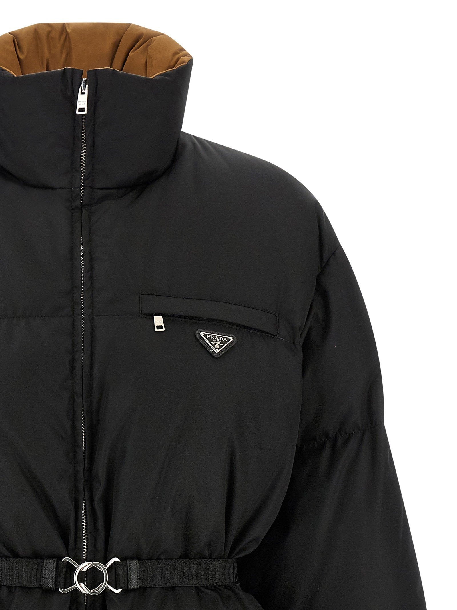 Re-Nylon maxi down jacket