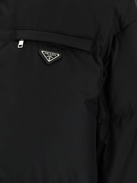 Re-Nylon maxi down jacket