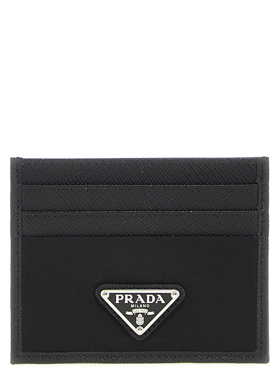 Re-Nylon Saffiano cardholder
