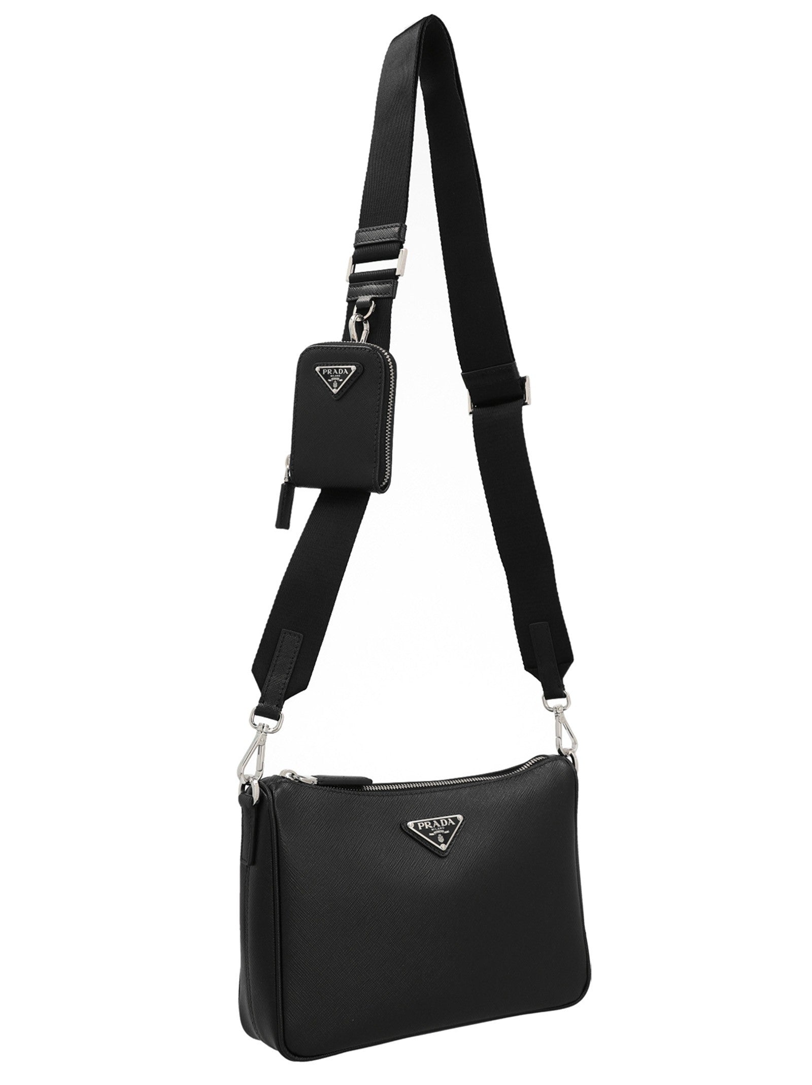 Re-Nylon & Saffiano crossbody bag