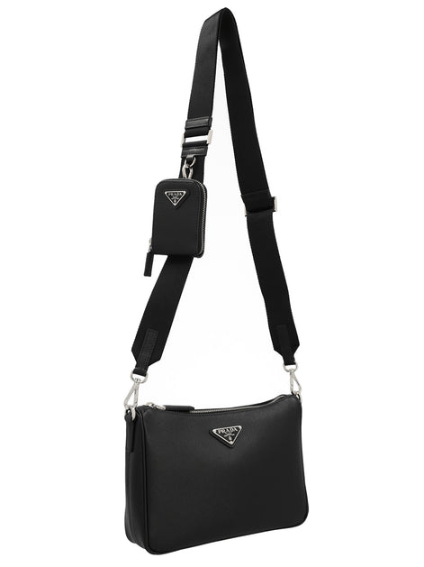 Re-Nylon & Saffiano crossbody bag