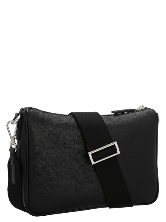 Re-Nylon & Saffiano crossbody bag