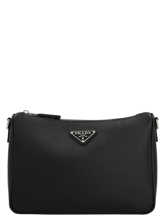 Re-Nylon & Saffiano crossbody bag