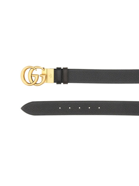 Gucci REVERSIBLE BELT WITH DOUBLE G BUCKLE