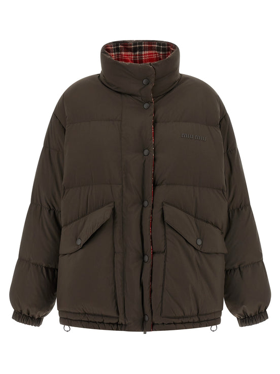 Miu Miu Reversible front logo down jacket