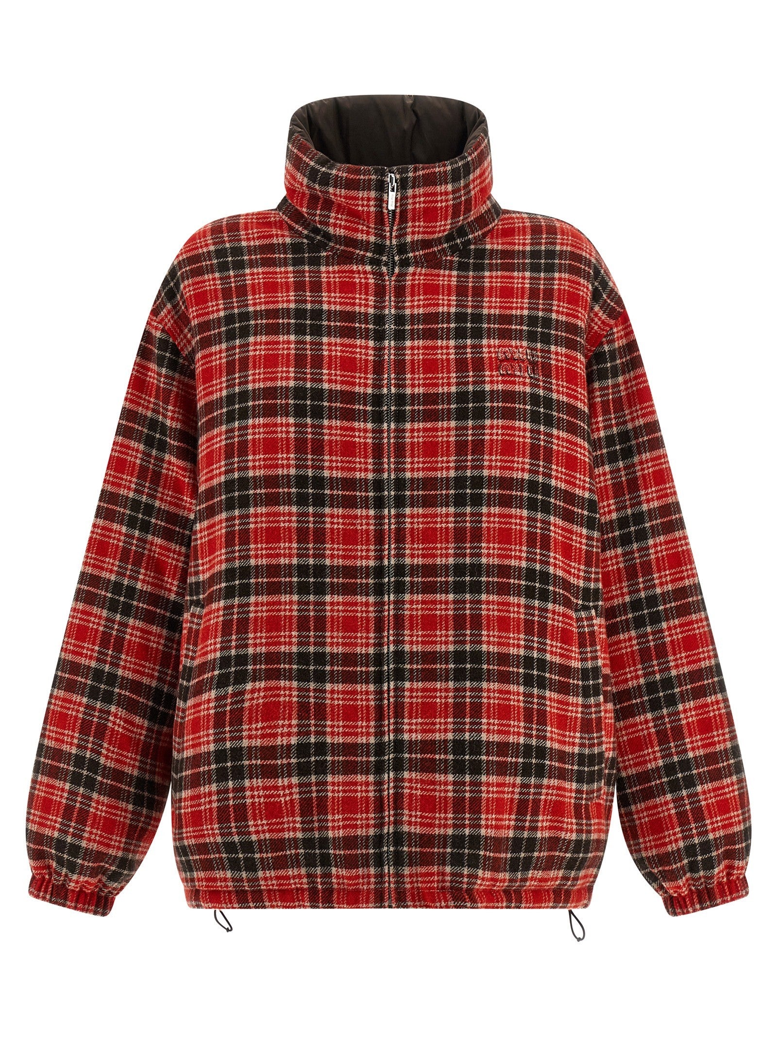 Reversible front logo down jacket