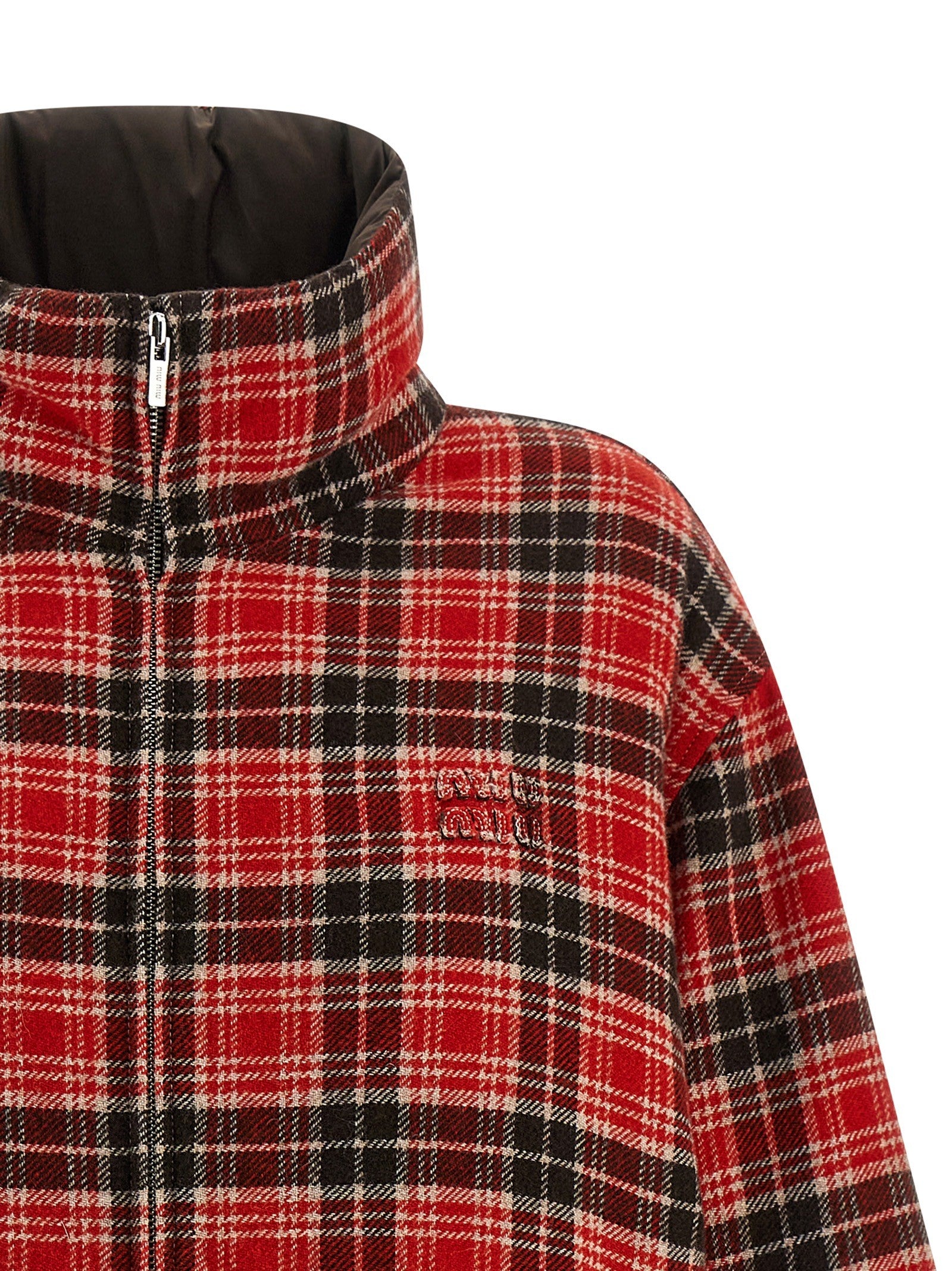 Reversible front logo down jacket