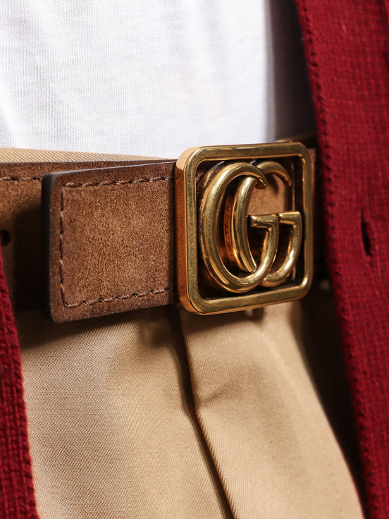 Reversible leather belt