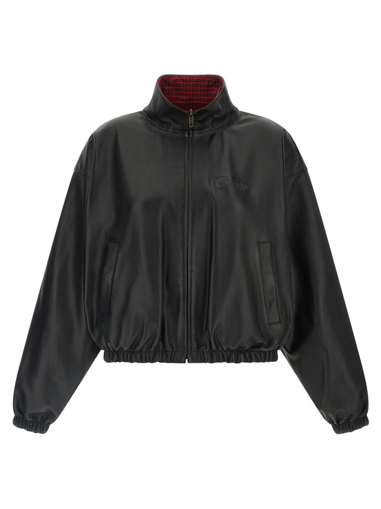 Reversible leather jacket