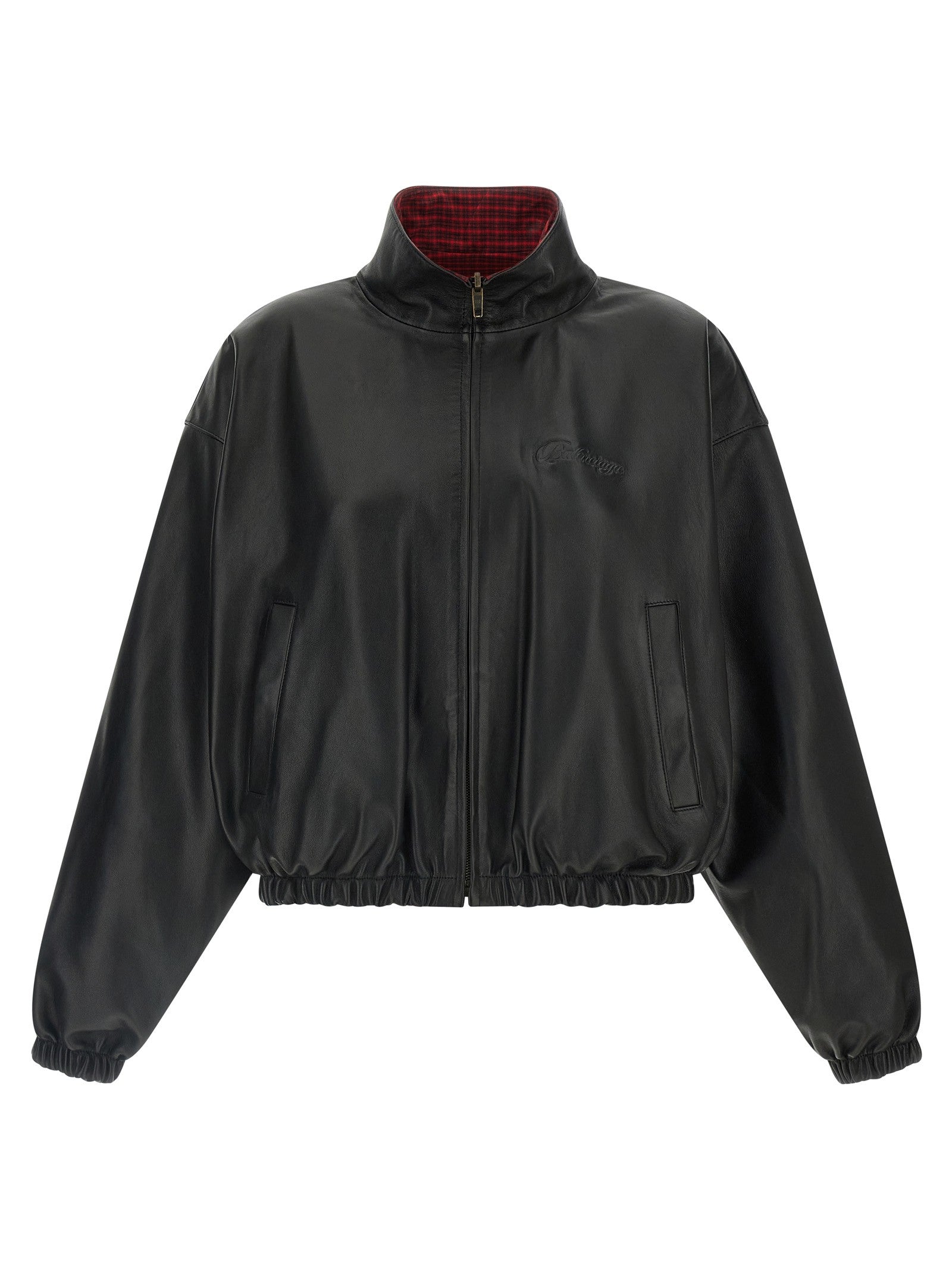 Reversible leather jacket