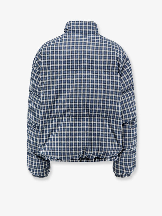 Miu Miu Reversible madras flannel down jacket