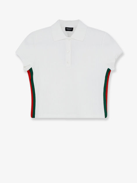 Ribbed cotton jersey polo shirt