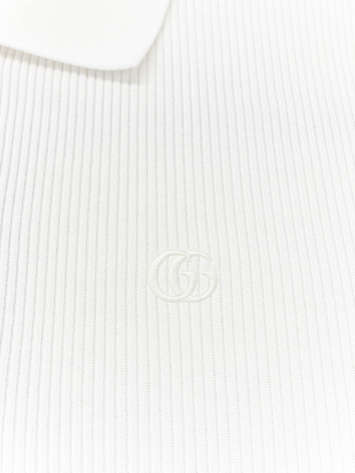 Gucci Ribbed cotton jersey polo shirt