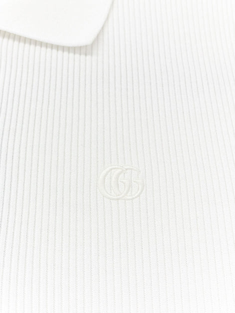 Gucci Ribbed cotton jersey polo shirt
