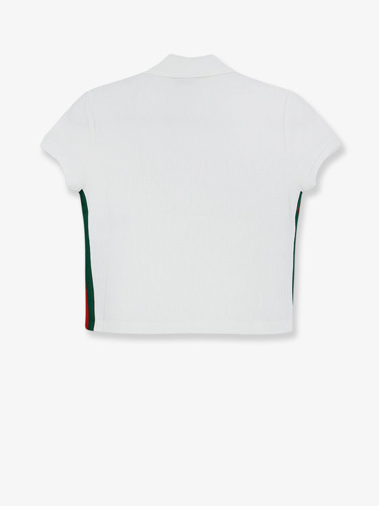 Gucci Ribbed cotton jersey polo shirt