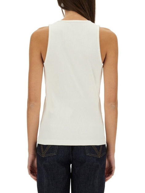 RIBBED COTTON JERSEY TOP