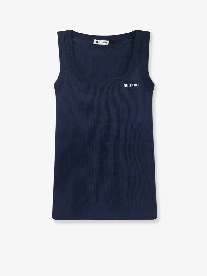 Ribbed cotton tank top