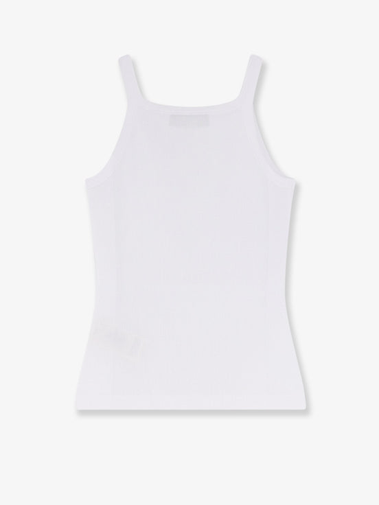 Fendi Ribbed cotton tank top