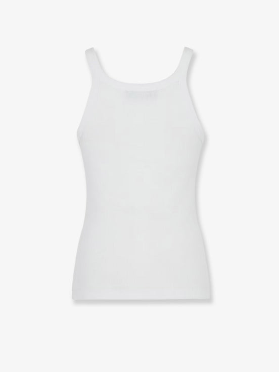 Fendi Ribbed cotton tank top