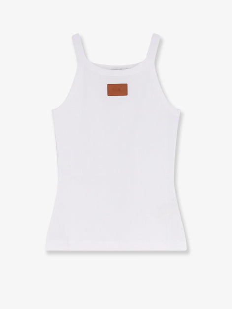 Ribbed cotton tank top
